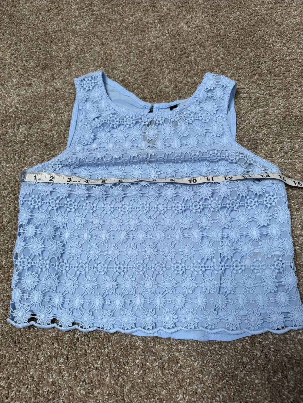 Divided  Women’s Lavender Purple Floral Lace Sleeveless Lined Tank Top SZ 2